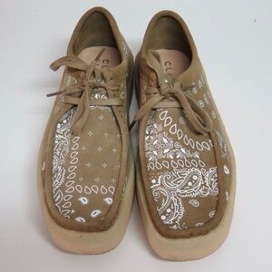Clark's Originals Wallabee Beige Bandana Paisley Print